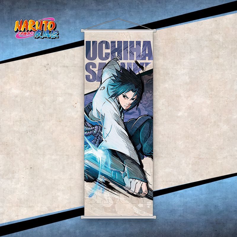 Sasuke Uchiha Anime Fabric Poster