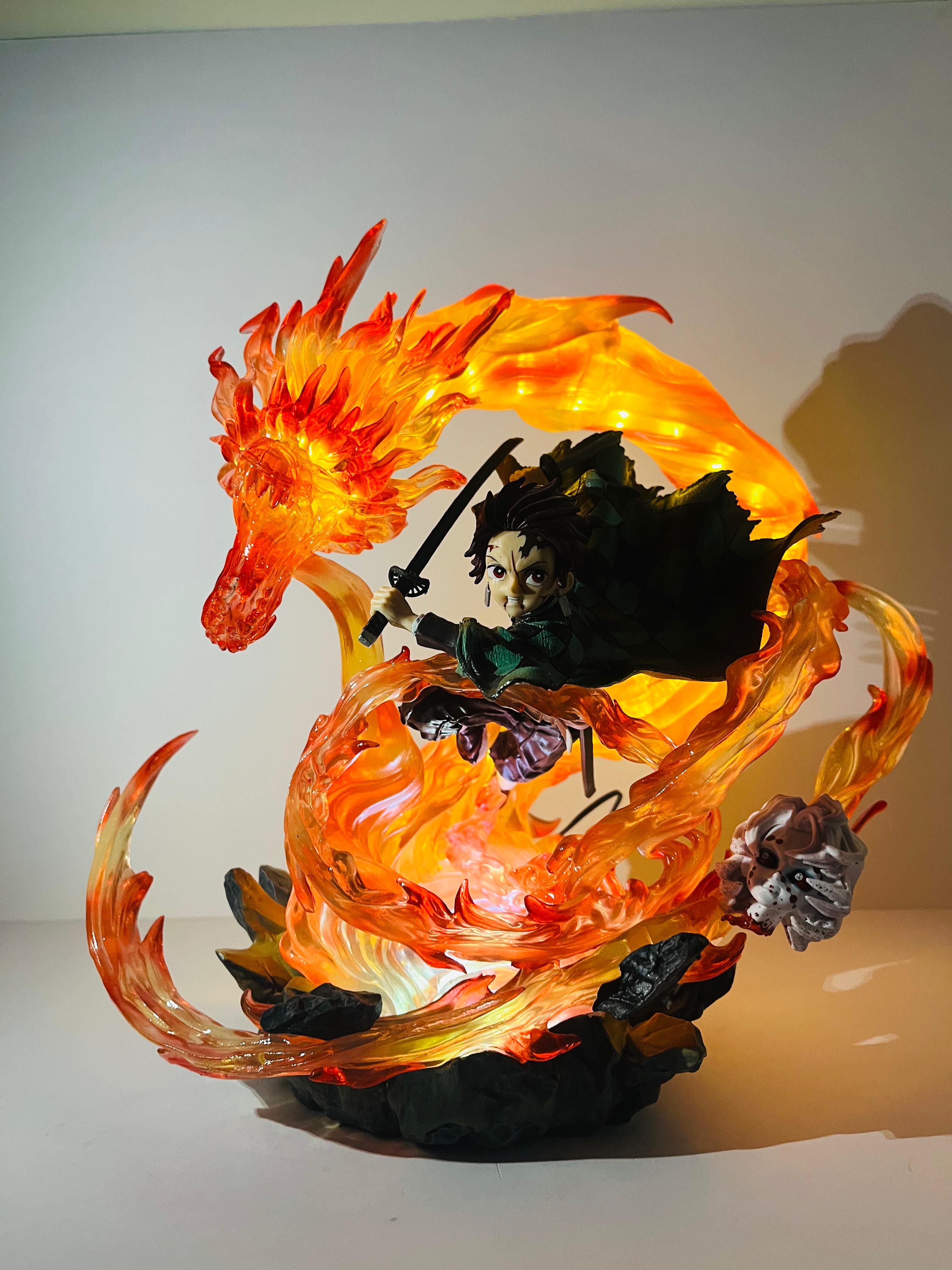 Flame Dragon Tanjiro LED Action Figure (Premium Edition)