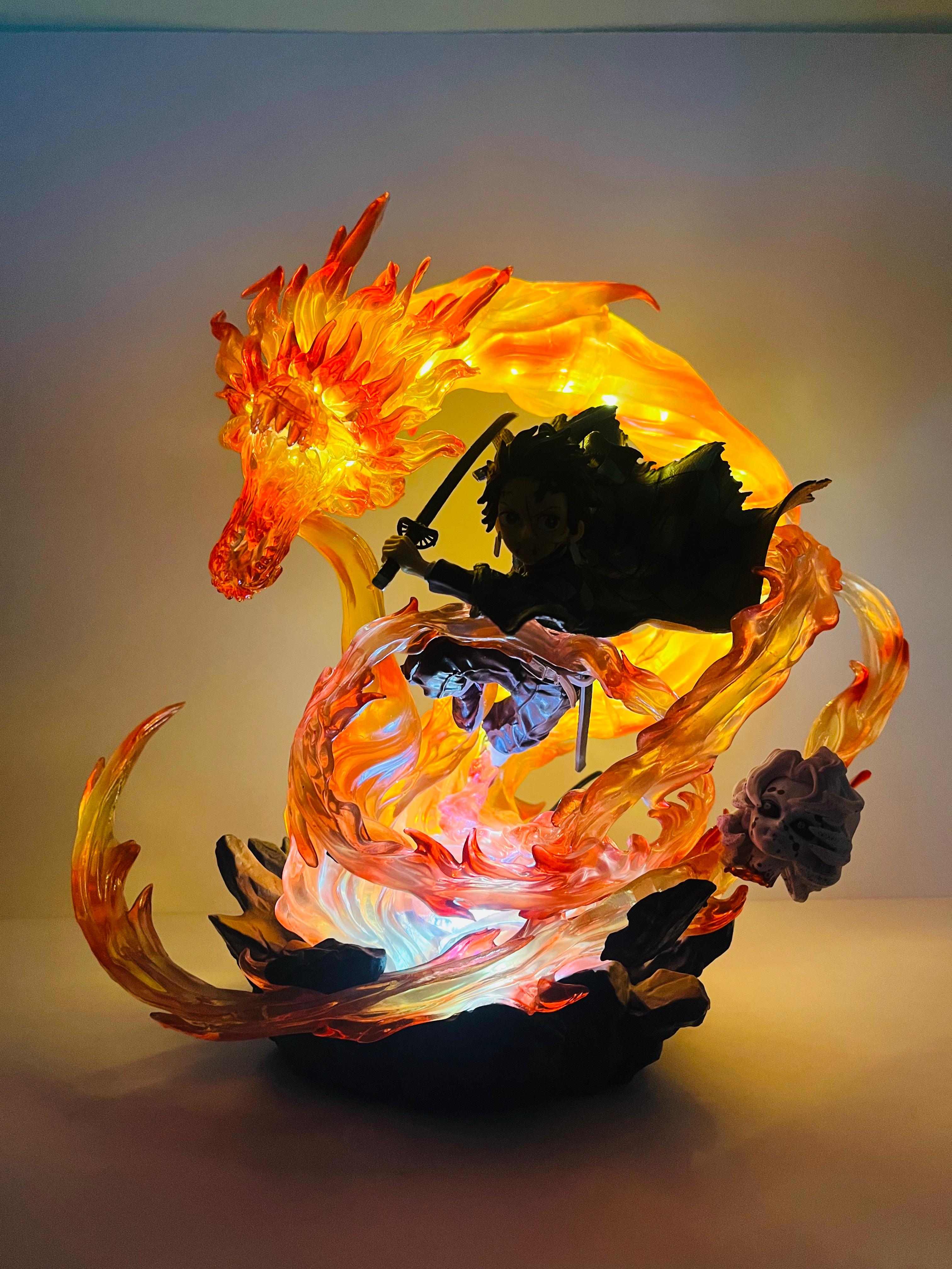 Flame Dragon Tanjiro LED Action Figure (Premium Edition)