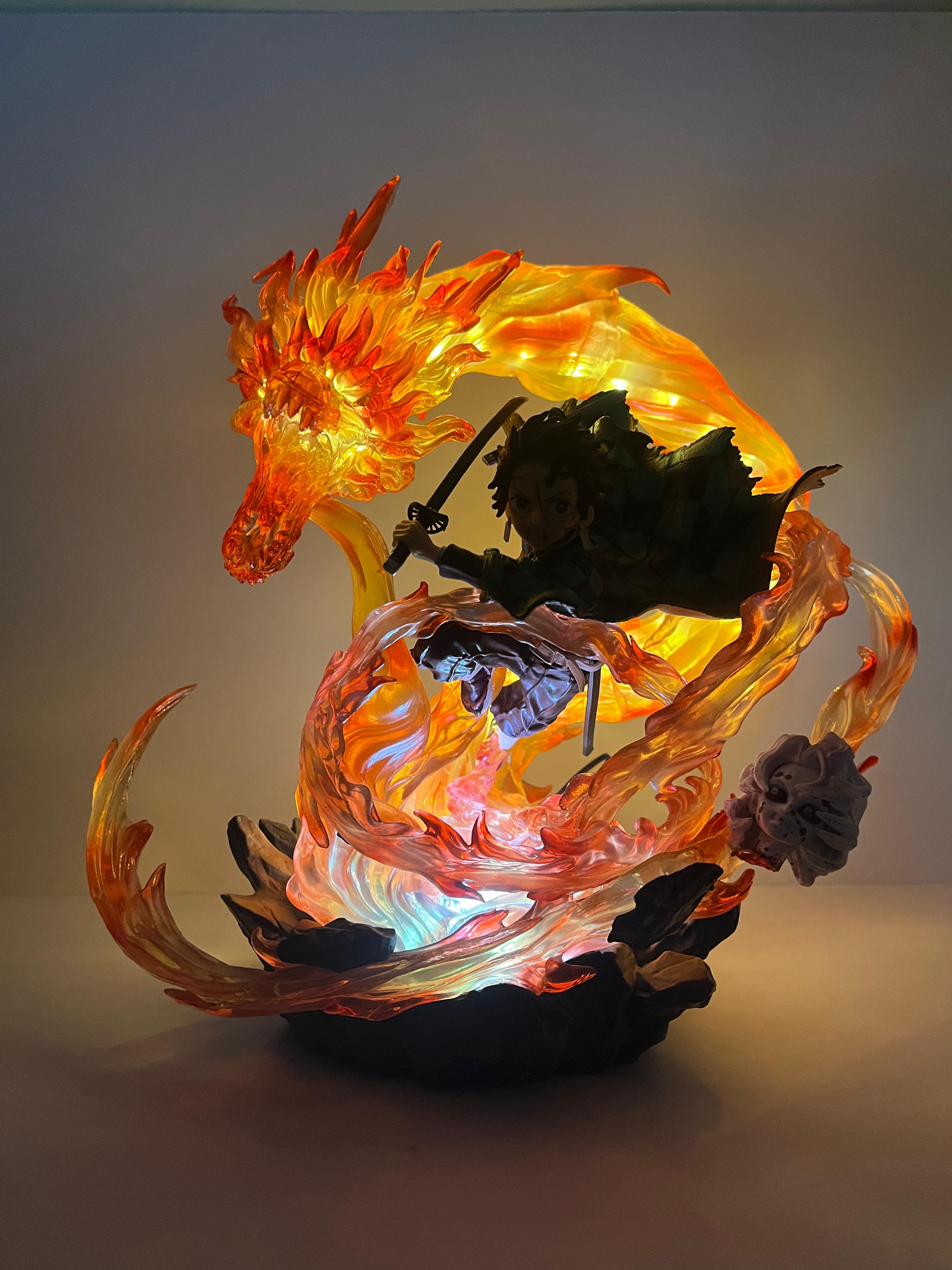 Flame Dragon Tanjiro LED Action Figure (Premium Edition)