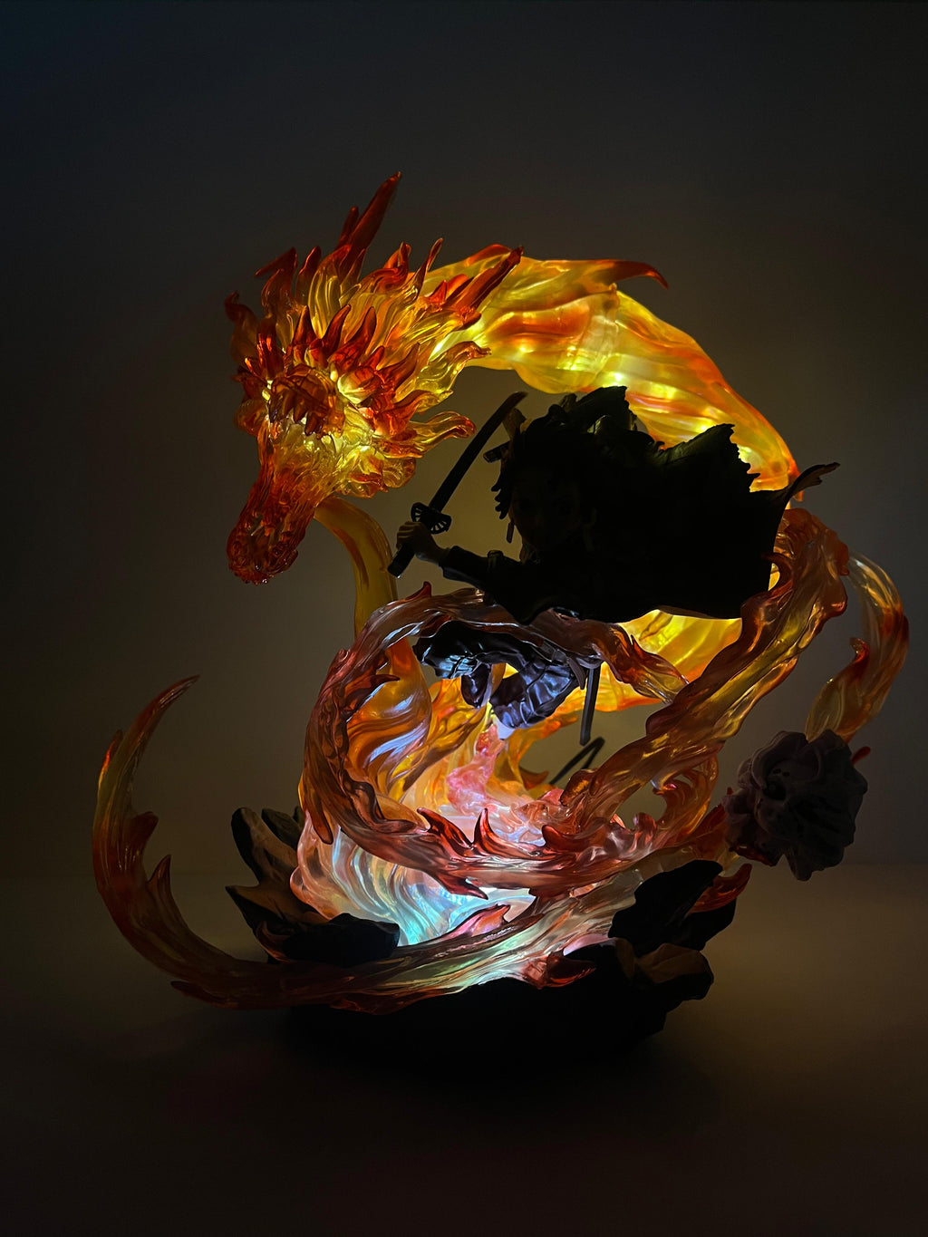 Flame Dragon Tanjiro LED Action Figure (Premium Edition)