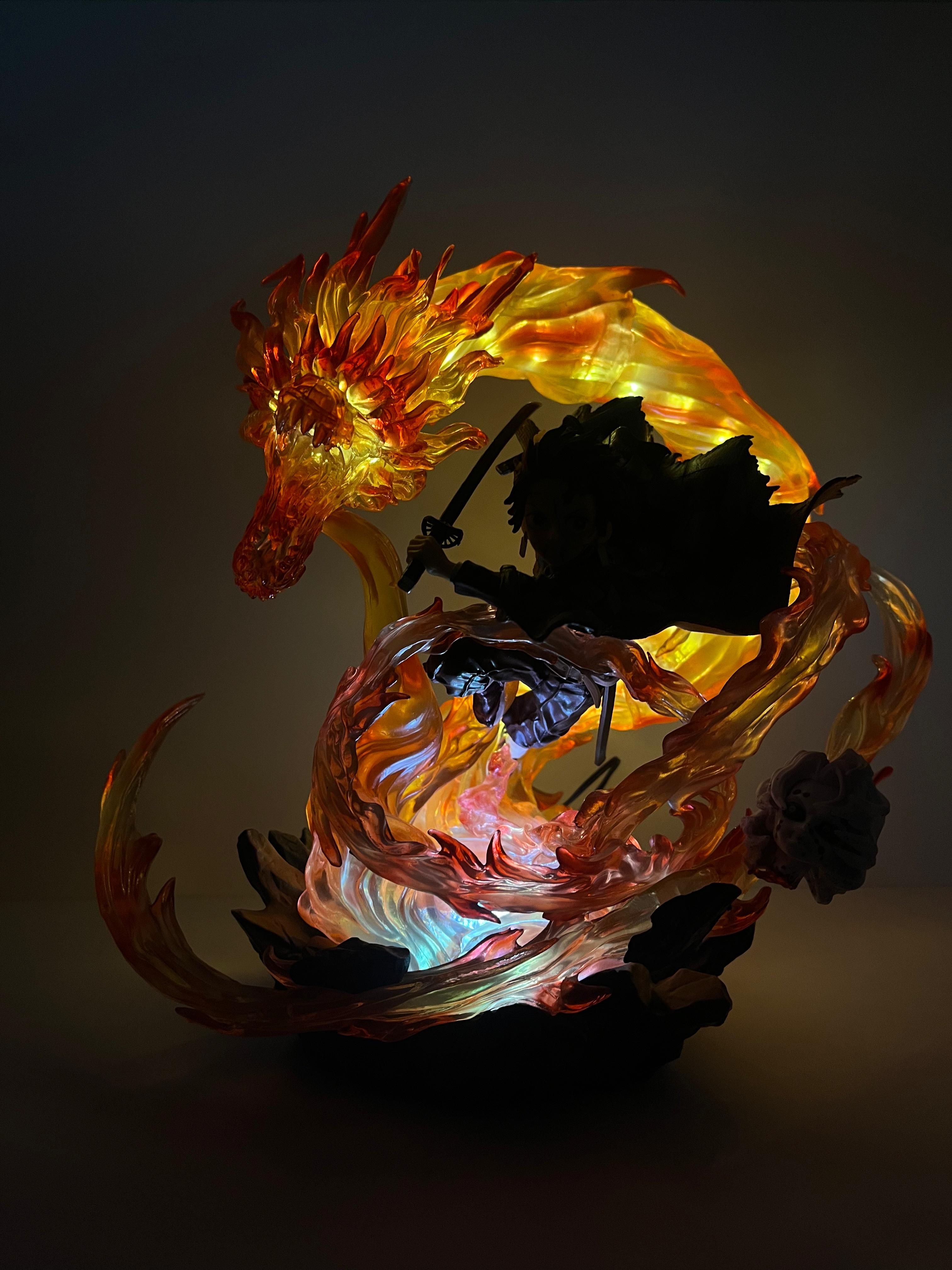 Flame Dragon Tanjiro LED Action Figure (Premium Edition)