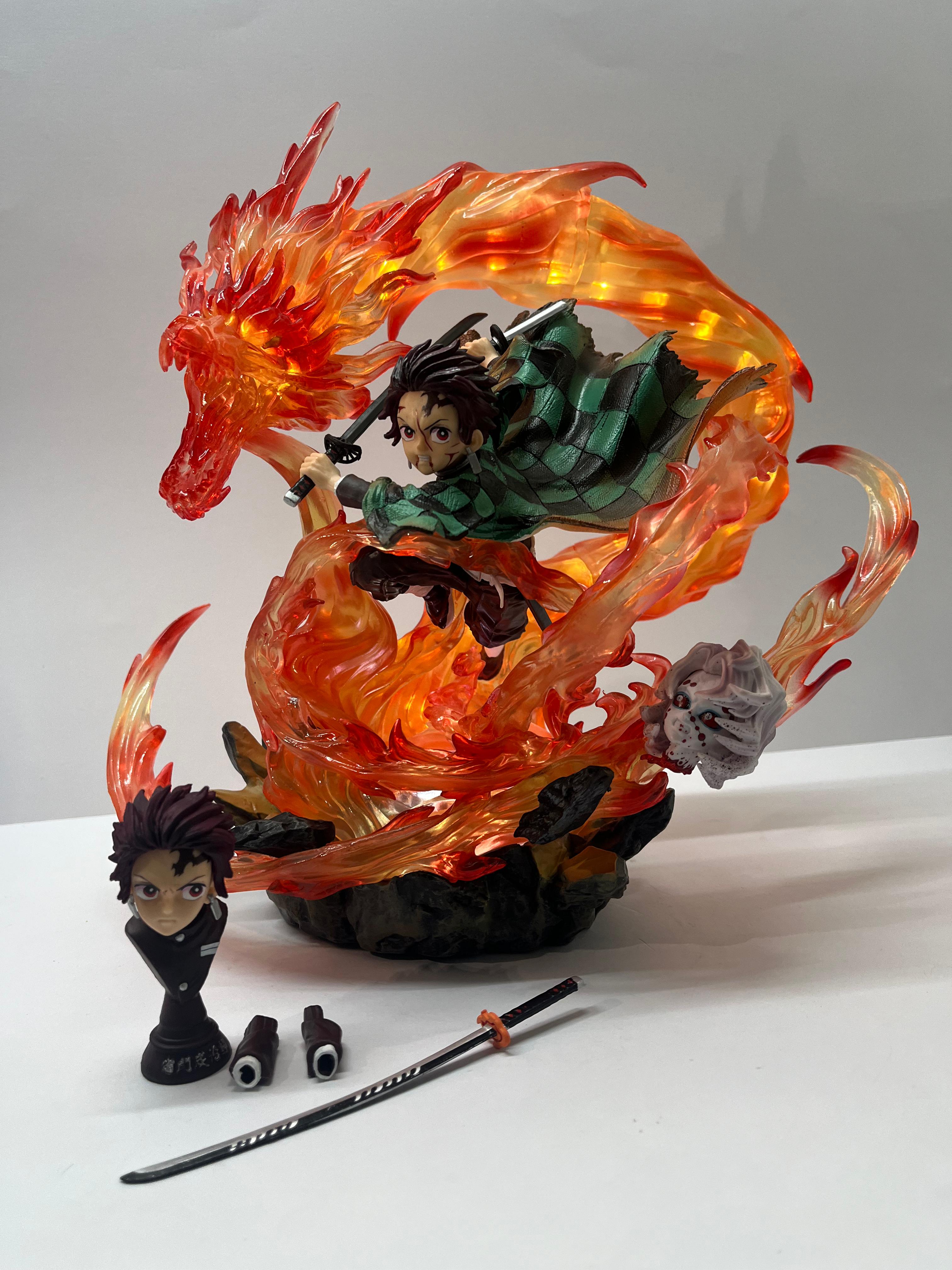 Flame Dragon Tanjiro LED Action Figure (Premium Edition)