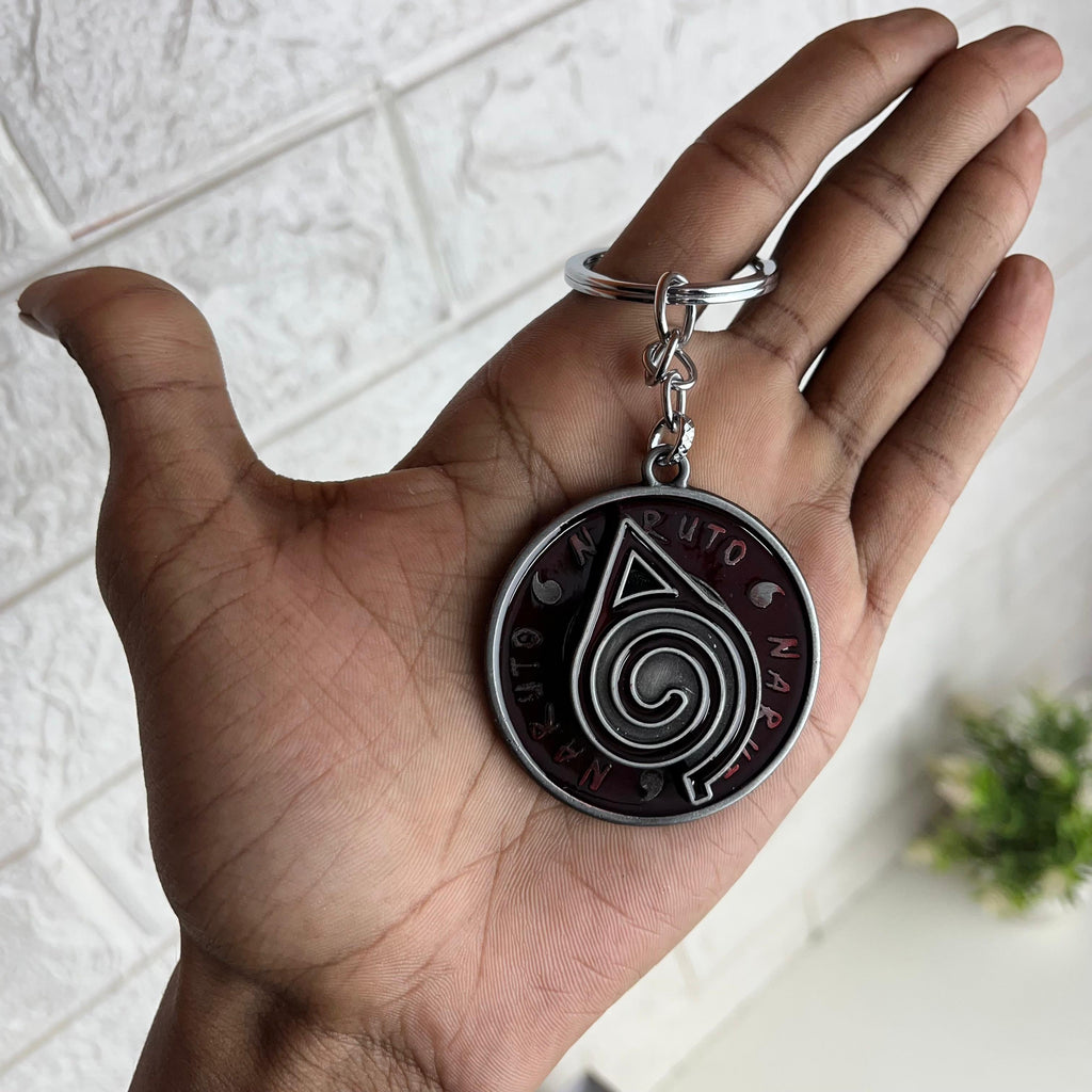 Spiral Leaf Symbol Keychain