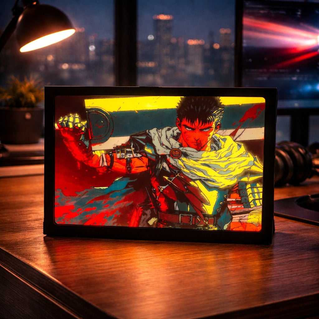 Guts Berserk Anime LED Light Frame