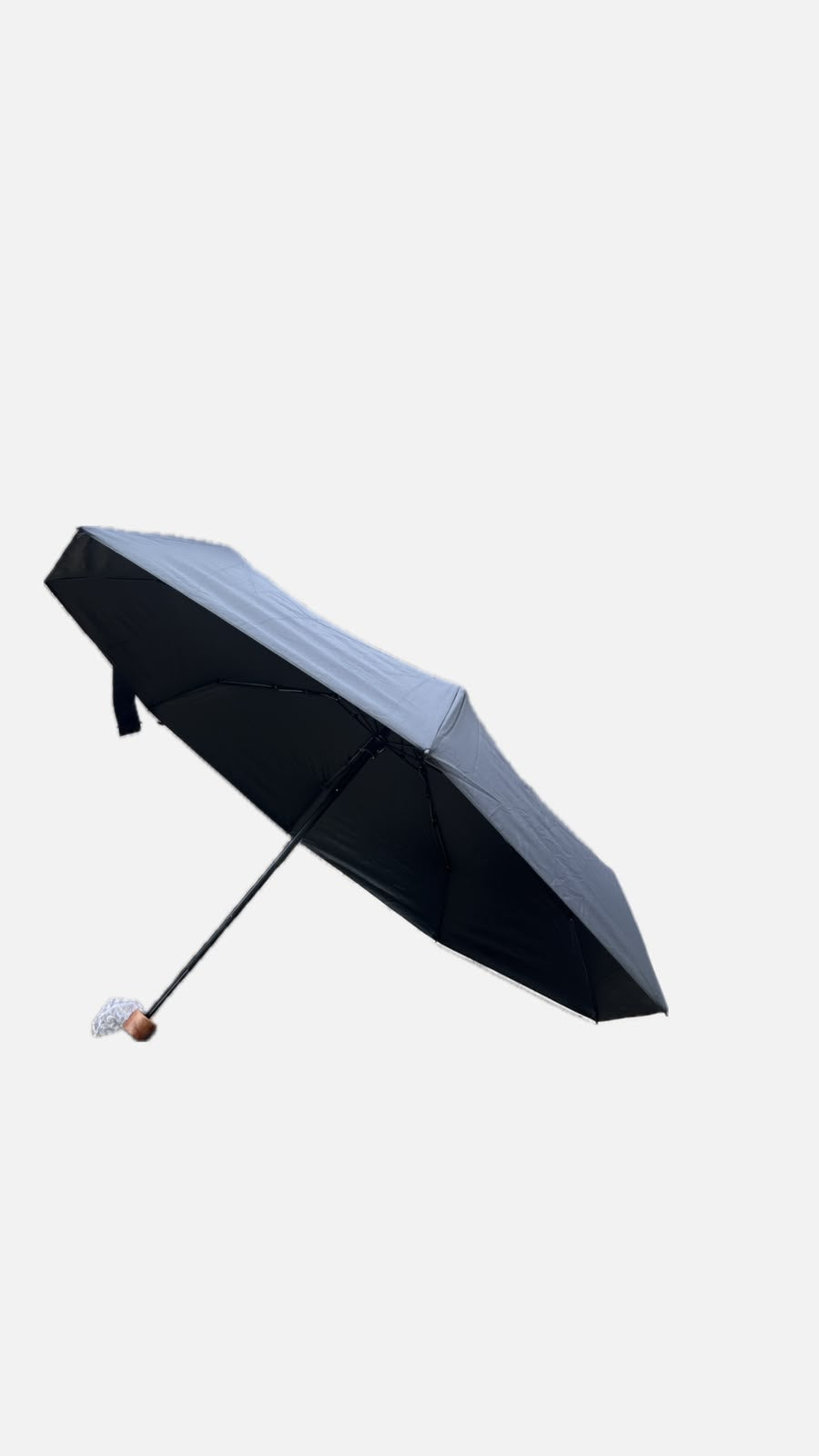 Matte Black Compact Umbrella