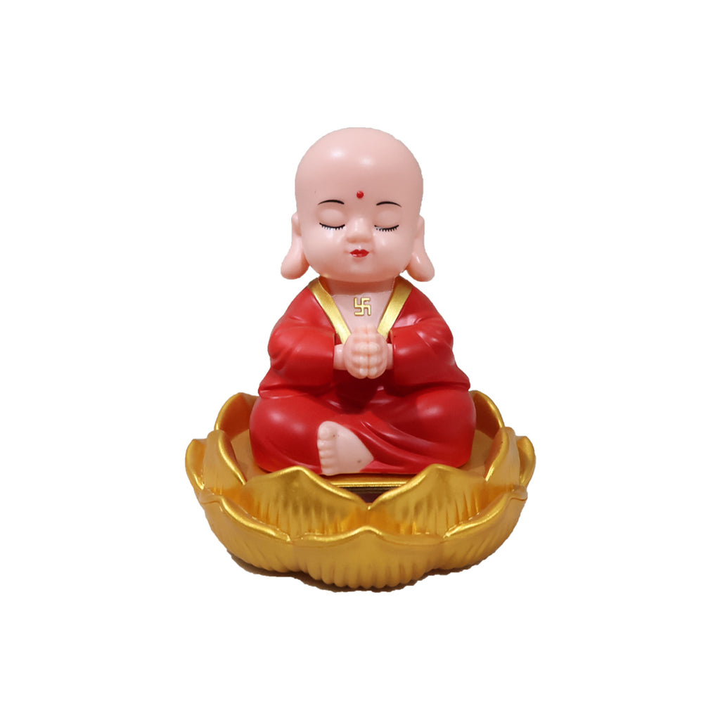 Meditating Monk Solar Bobble Head
