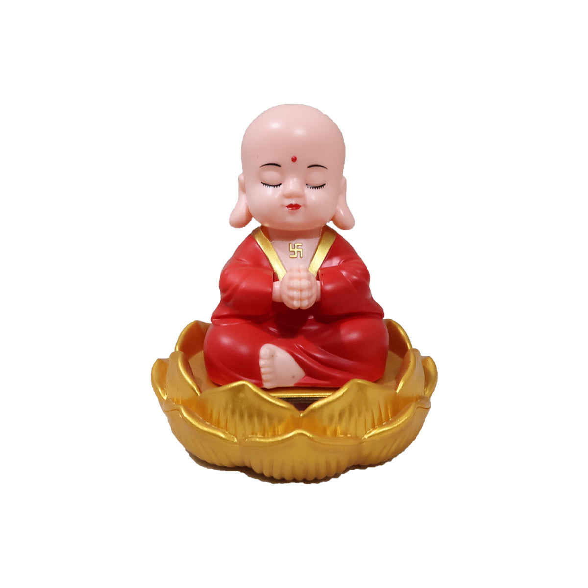 Meditating Monk Solar Bobble Head