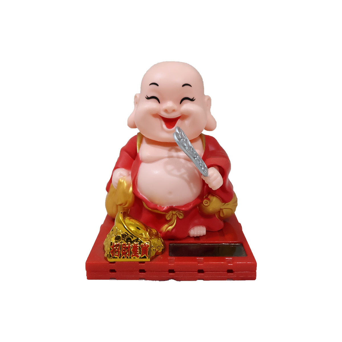 Laughing Buddha Solar Bobble Head