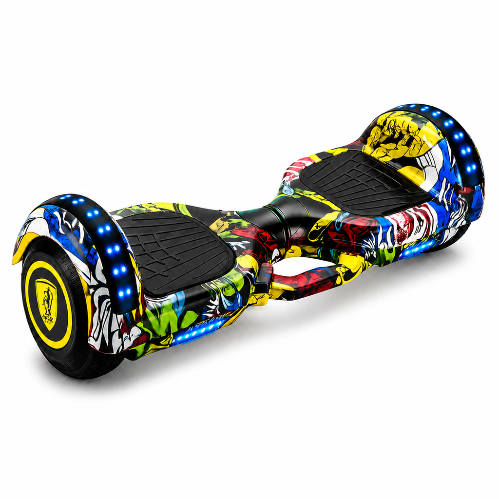 Graffiti Self-Balancing Hoverboard with LED Lights & Bluetooth Speaker