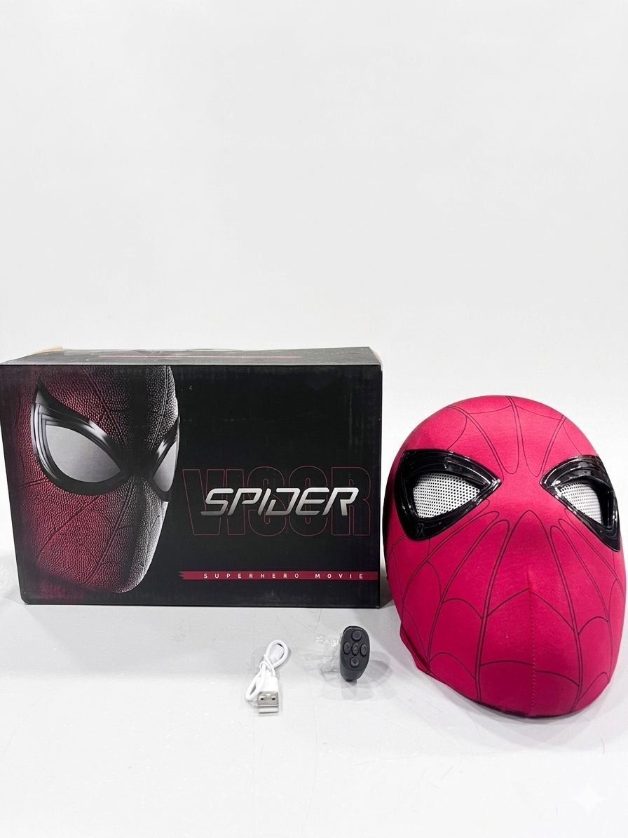 Inspired Spider-Man LED Mask with Ring Control (Movie Style)